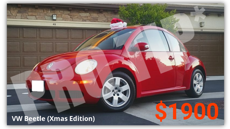 VW Beetle (Xmas Edition) – $1900